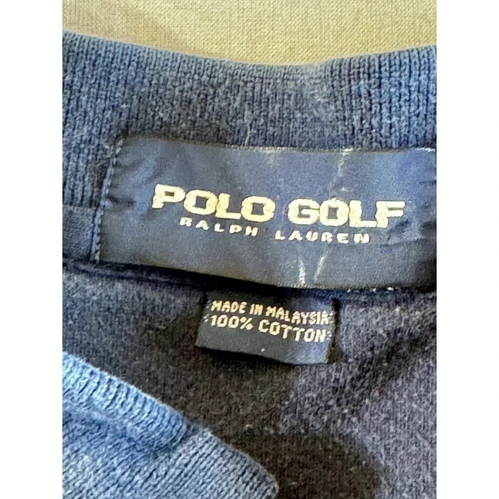 Polo Golf Ralph‎ Lauren Shirt XL Mens Short Sleeve Cotton Wide Strips Blue Green
